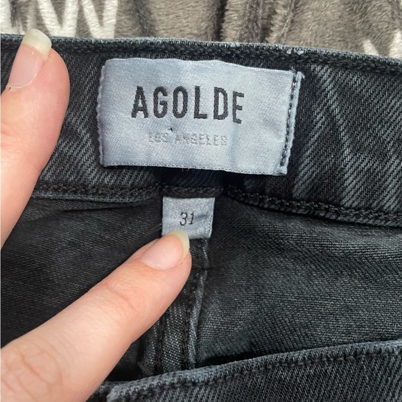 Agolde Toni Faded Black Distressed Ankles Jeans 31 - Picture 7 of 8